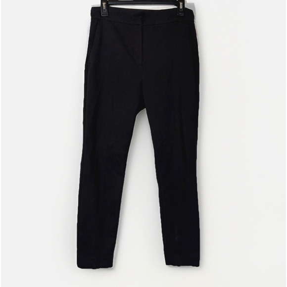 Zara Black Jogger Waist Trousers M Work Office Medium 27" Inseam Slim - Picture 3 of 14